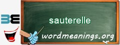 WordMeaning blackboard for sauterelle